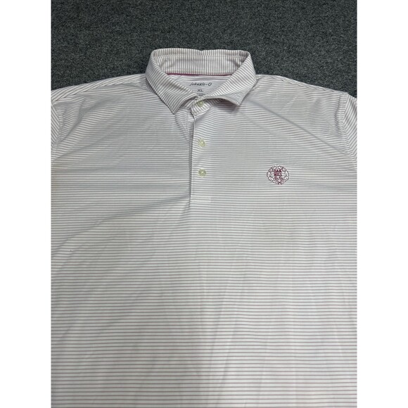 Johnnie-O Golf Polo Shirt Men's XL Short Sleeve Striped Hangin Out Surfing - Picture 2 of 7
